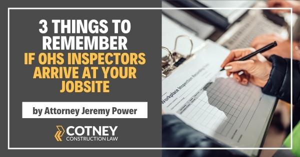 Cotney Construction Law Inspectors at Your Job Site