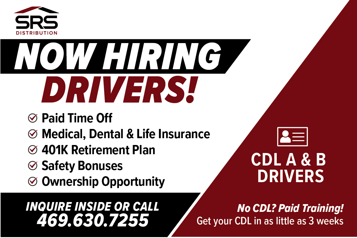 SRS Distribution is Now Hiring Drivers!