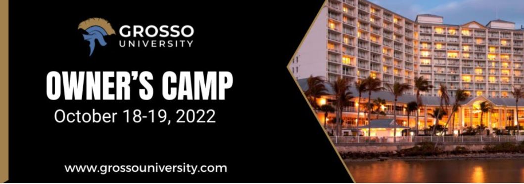 Grosso University - Billboard Ad - Owners Camp - July 2022
