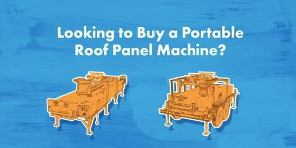 New Tech Machinery Portable Roof Panel Machine