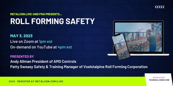 metalcon live - roll forming safety - may 3 - announcement