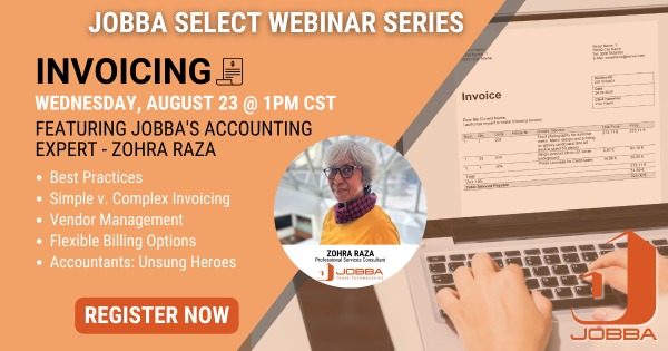 Jobba Select Webinar - Invoicing - Register