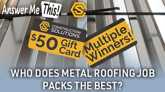 Construction Solutions Metal Roofing Job