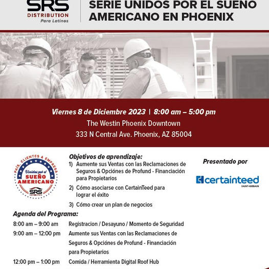 SRS Para Latinos - Te invitamos a la serie de talleres "Unidos por el Sueño Americano"