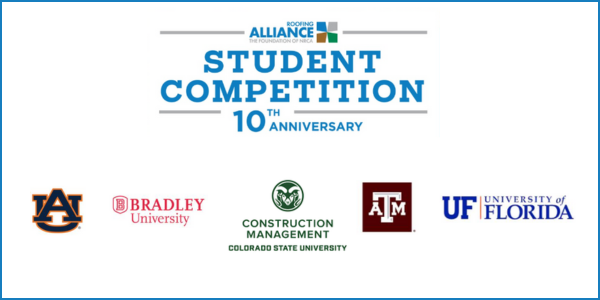Roofing Alliance announces finalists for student competition