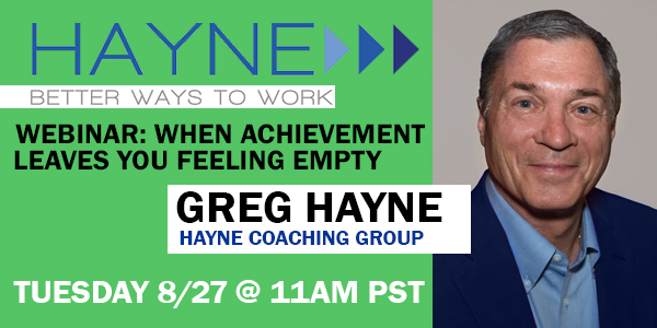 WSRCA - WEBINAR: WHEN ACHIEVEMENT LEAVES YOU FEELING EMPTY