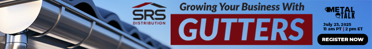 SRS - Banner Ad - Growing Your Business with Gutters (MetalTalk)