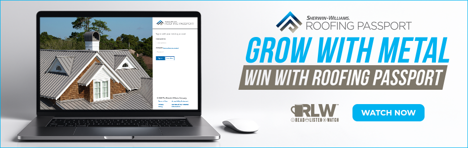Sherwin RLW - Billboard Ad - Grow with Metal, Win with Roofing Passport - Watch