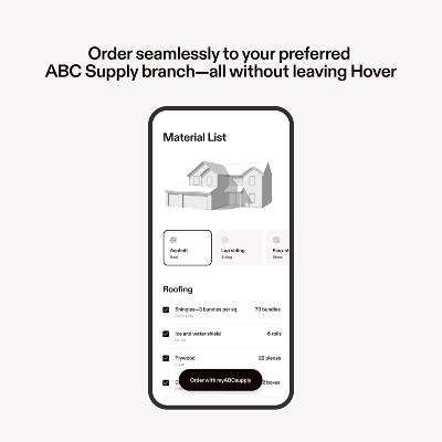 ABC supply 15% on Hover Deliverables