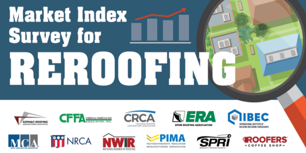 NRCA NRCA encourages roofing professionals to complete latest Quarterly Market Index Survey for Reroofing