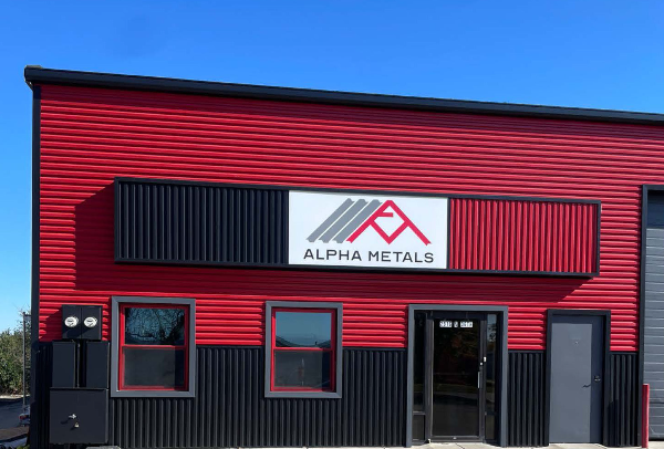 Alpha Metals - garage sign