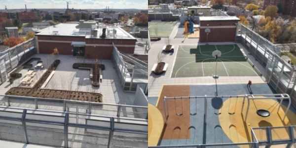 A playground above the city