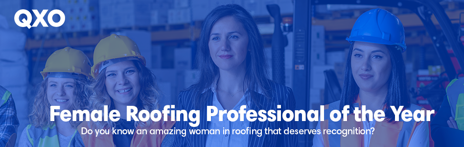 QXO - Billboard Ad - Female Roofing Professional of the Year
