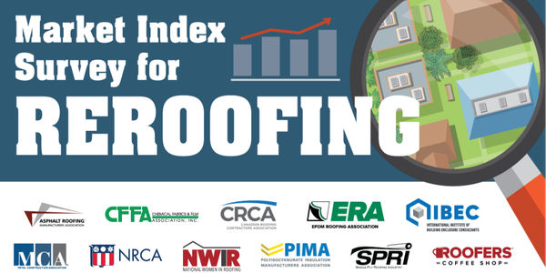 NRCA encourages roofing professionals to complete latest Quarterly Market Index Survey for Reroofing
