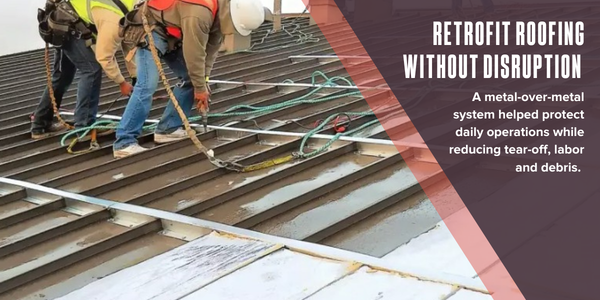 Retrofit roofing without disruption