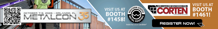 Western States Metal Roofing - Banner - METALCON 2026 Western States Metal Roofing - Banner - METALCON 2026